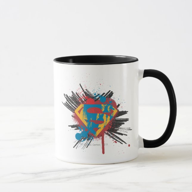 Superman Stylized | Splatter Logo Mug (Right)