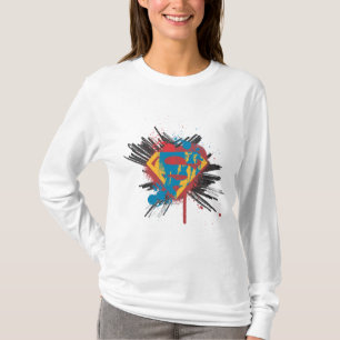Superman Stylized Splatter Logo T-Shirt