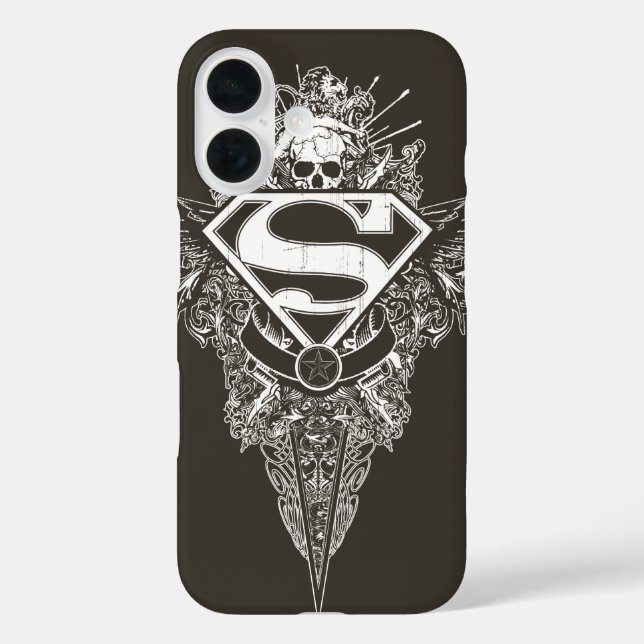Superman Stylized | Star and Skull Logo Case-Mate iPhone Case (Back)