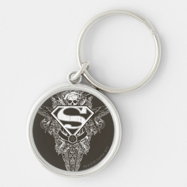 Superman Stylized | Star and Skull Logo Keychain (Front)