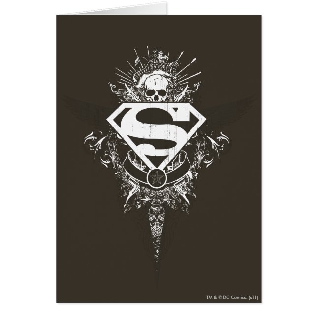 Superman Stylized | Star and Skull White Logo (Front)
