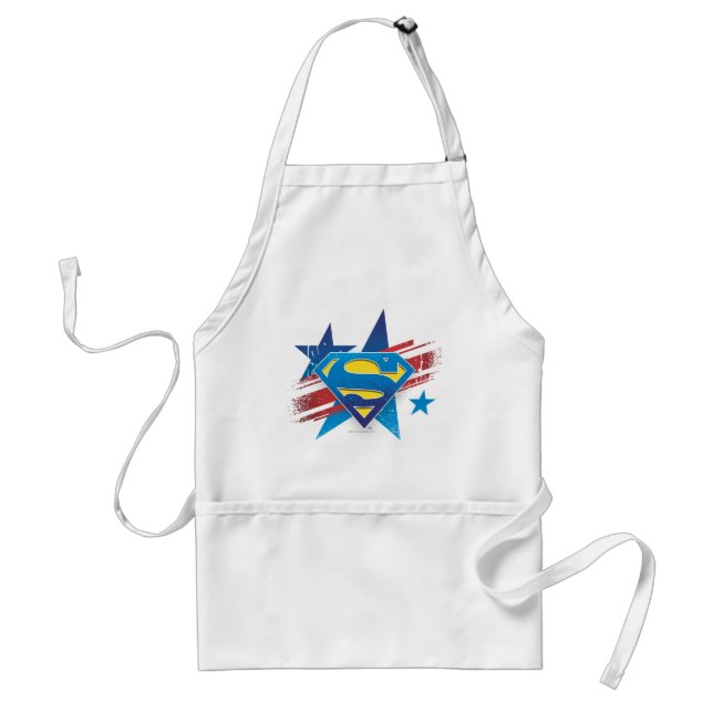 Superman Stylized | Stars and Stripes Logo Standard Apron (Front)