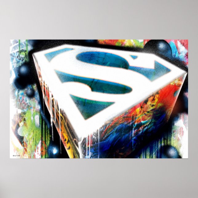 Superman Stylized | Urban Graffiti Logo Poster (Front)