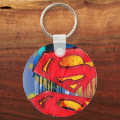 Superman Stylized | Urban Spraypaint Logo Keychain (Front)