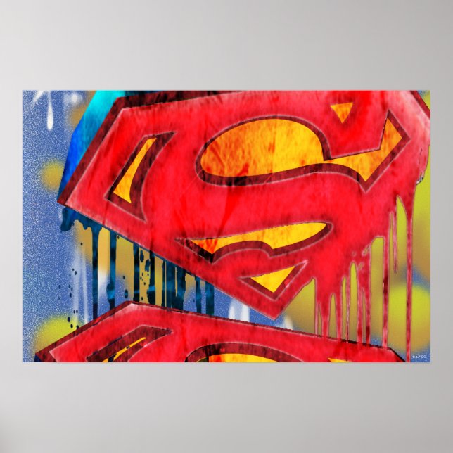Superman Stylized | Urban Spraypaint Logo Poster (Front)