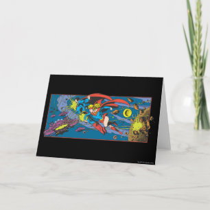 Superman & Supergirl Flying Card