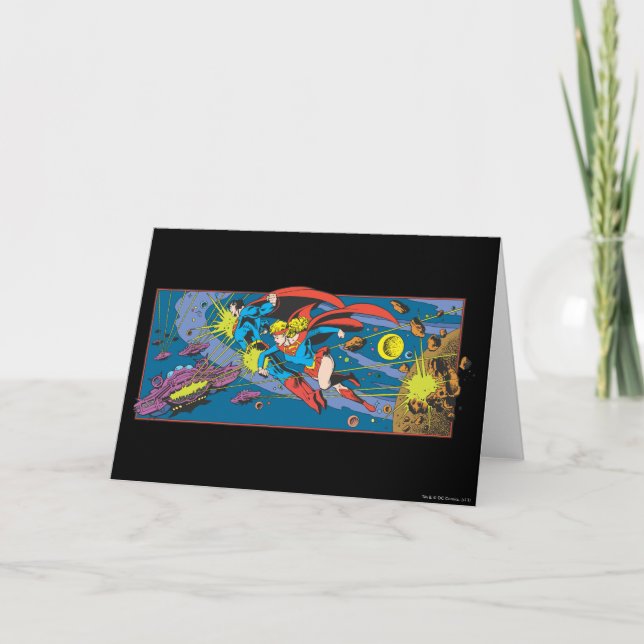 Superman & Supergirl Flying Card (Front)