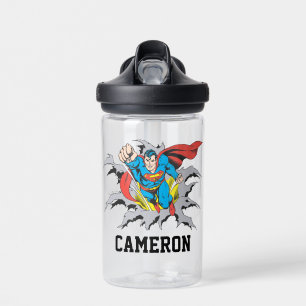 Superman Tears Thru Add Your Name Water Bottle