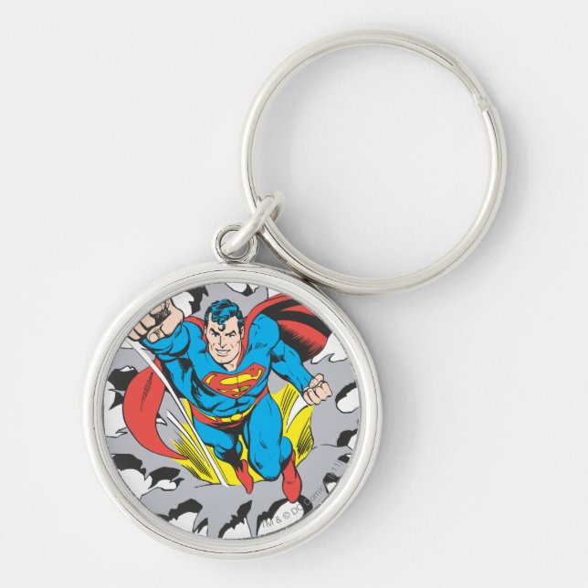 Superman Tears Thru Keychain (Front)