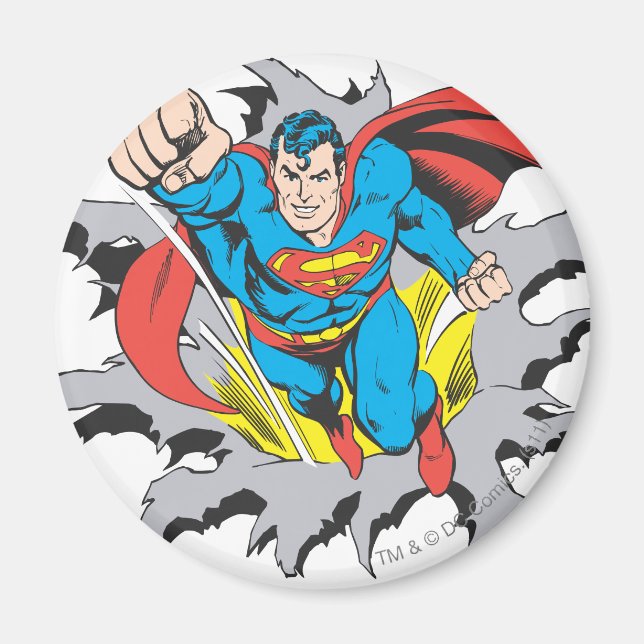 Superman Tears Thru Magnet (Front)