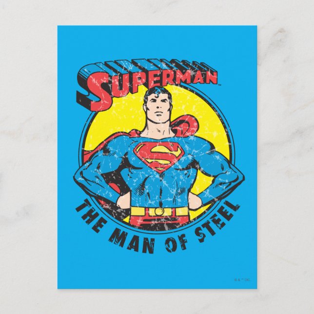 Superman The Man of Steel Postcard (Front)