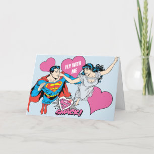 Superman Valentine's Day   Fly With Me Holiday Card