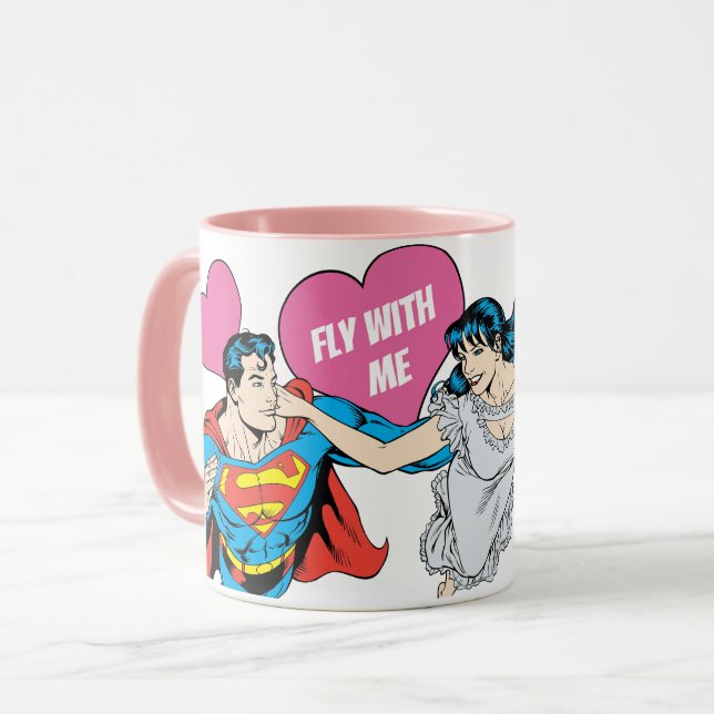 Superman Valentine's Day | Fly With Me Mug (Front Left)