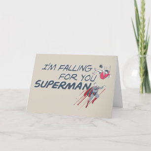 Superman Valentine's Day   I'm Falling For You Holiday Card