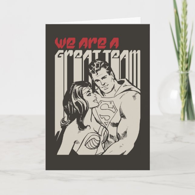 Superman Valentine's Day | We Are A Great Team Holiday Card (Front)