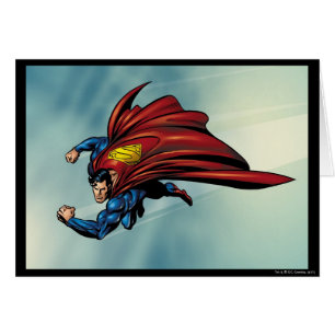 Superman vole avec cape