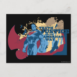 Superman with birds postcard