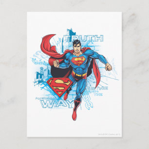 Superman with Logo Postcard