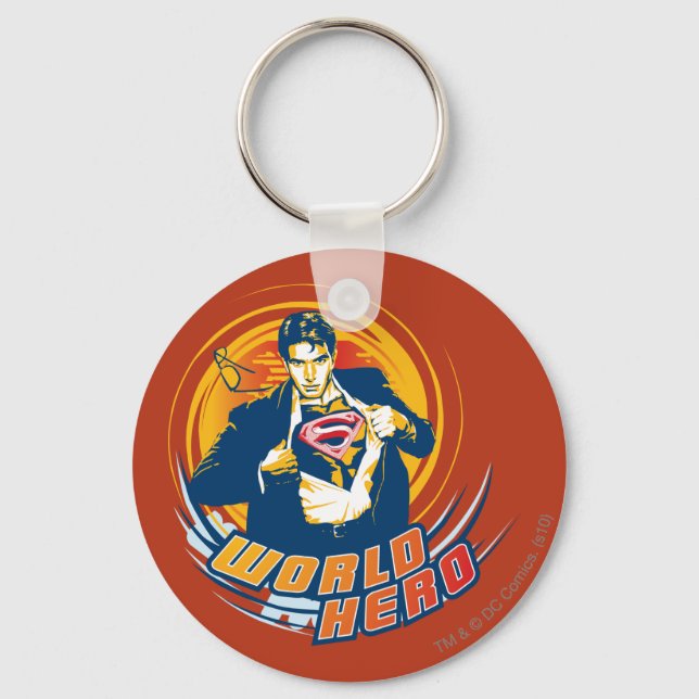 Superman World Hero Keychain (Front)