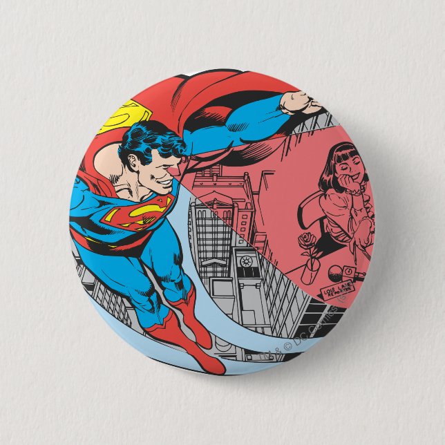 Superman X-Ray Vision 2 Inch Round Button (Front)