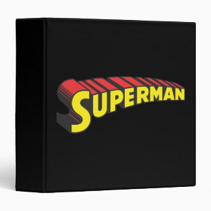 Superman   Yellow Red Letters Logo Binder