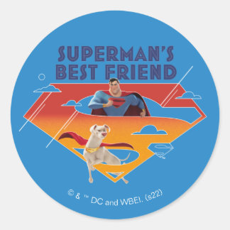 Superman's Best Friend Classic Round Sticker