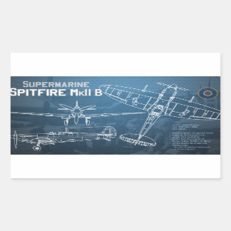 Supermarine Spitfire MK II Blueprint Sticker