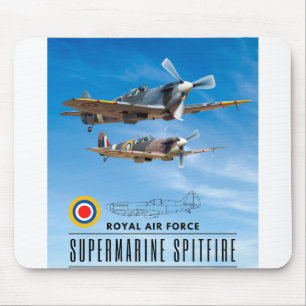 SUPERMARINE SPITFIRE - ROYAL AIR SQUADRON MOUSE PAD