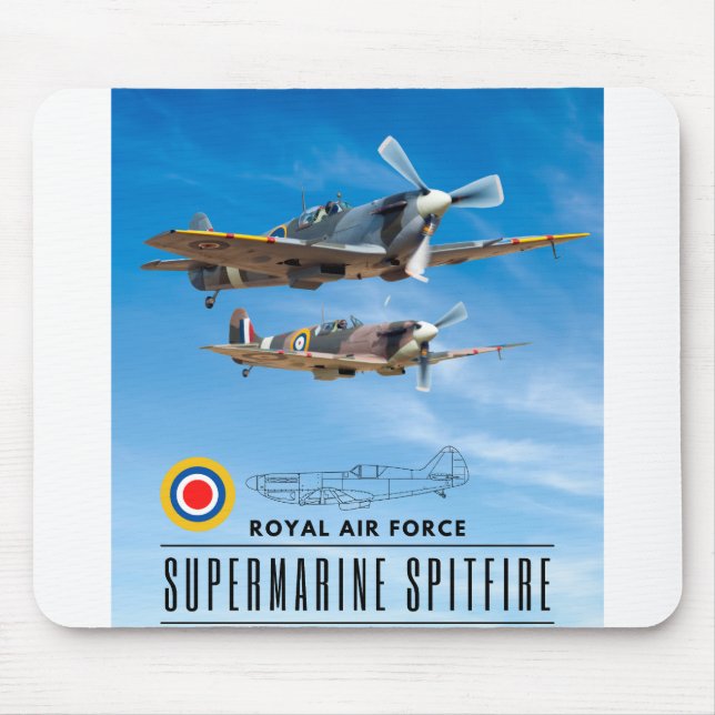 SUPERMARINE SPITFIRE - ROYAL AIR SQUADRON MOUSE PAD (Front)