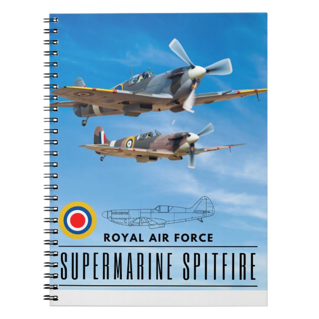 SUPERMARINE SPITFIRE - ROYAL AIR SQUADRON NOTEBOOK (Front)