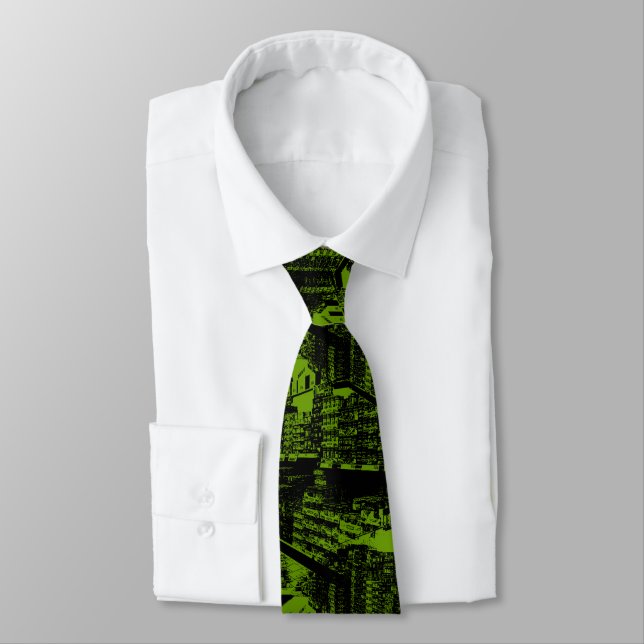 Supermarket Abstract - Avocado Tie (Tied)