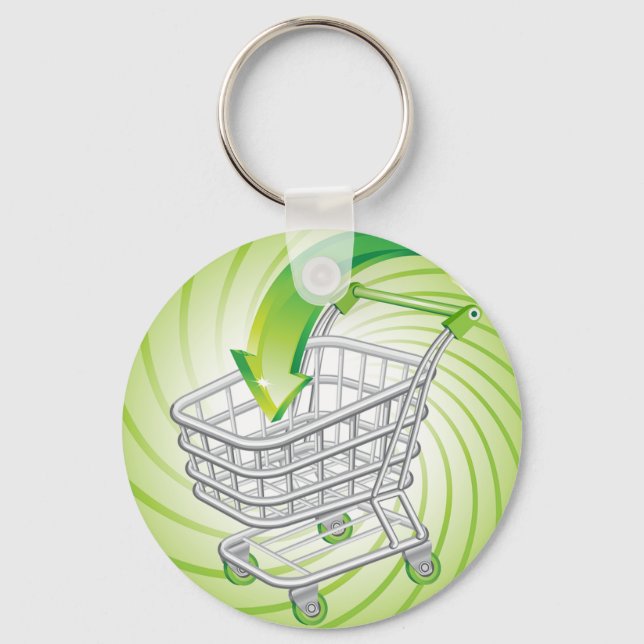 Supermarket Shopping Cart Keychain (Front)