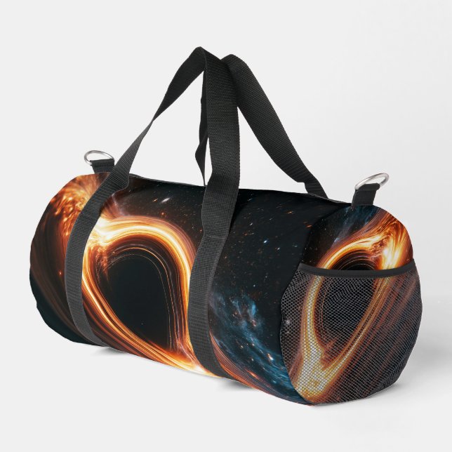 Supermassive Black Hole Accretion Disc Space Art  Duffle Bag (Right Corner)