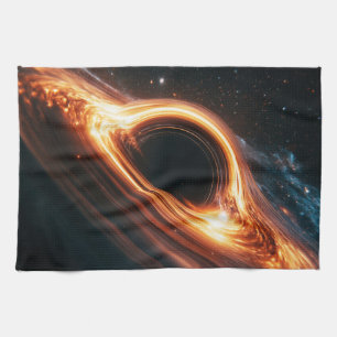 Supermassive Black Hole Accretion Disc Space Art Kitchen Towel