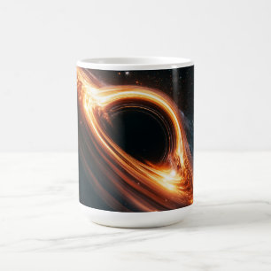 Supermassive Black Hole Accretion Disc Space Art Magic Mug