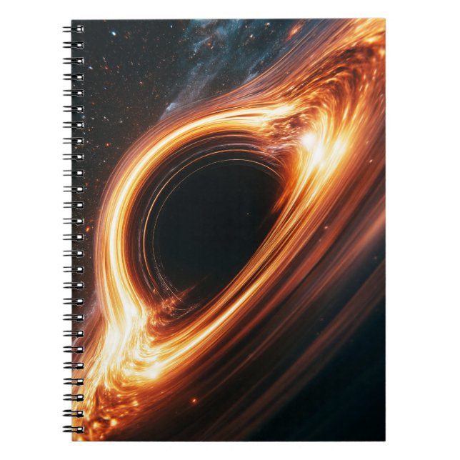 Supermassive Black Hole Accretion Disc Space Art  Notebook (Front)