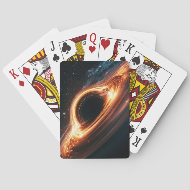 Supermassive Black Hole Accretion Disc Space Art  Playing Cards (Back)