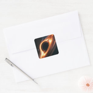 Supermassive Black Hole Accretion Disc Space Art  Square Sticker