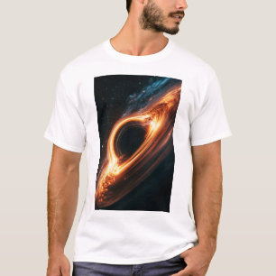 Supermassive Black Hole Accretion Disc Space Art T-Shirt