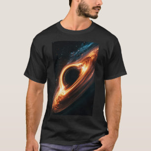 Supermassive Black Hole Accretion Disc Space Art  T-Shirt