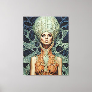 Supermodel Alien Woman Canvas Print