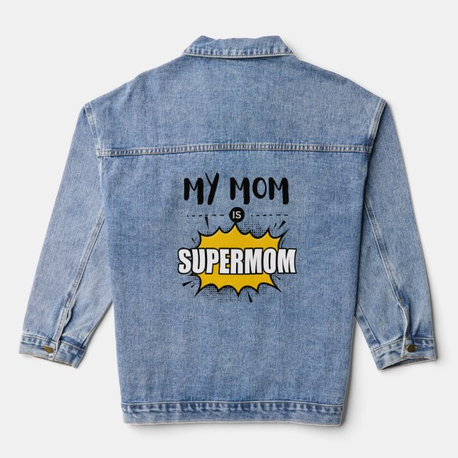 Supermom Comic Burst Denim Jacket (Back)