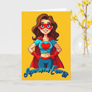 Supermom Energy – Strong Mother Illustration Card