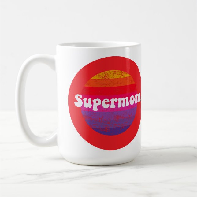 Supermom for best mother mothers day coffee mug (Left)