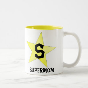 Supermom Perfect Gift for Mom Two-Tone Coffee Mug