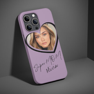 SuperMOM Photo Elegant Modern Purple Case-Mate iPhone 14 Case