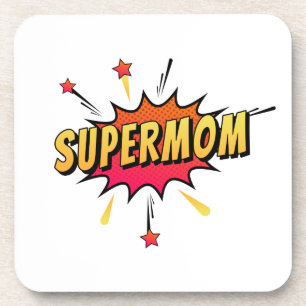 Supermom Retro Comic Pop Art DESSOUS DE VERRE