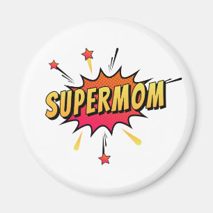 Supermom Retro Comic Pop Art   Magnet