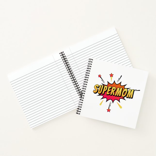 Supermom Retro Comic Pop Art | Notebook (Inside)