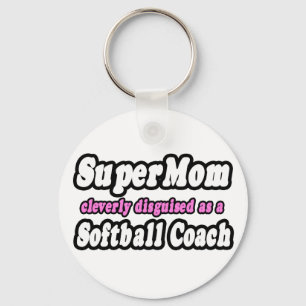 SuperMom...Softball Coach Keychain